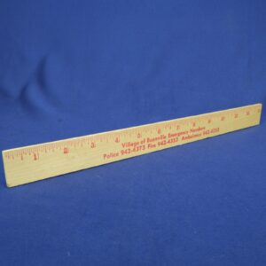 Vtg Terry Fitch Promotional Wooden Ruler - Boonville NY Emergency Contacts 13"