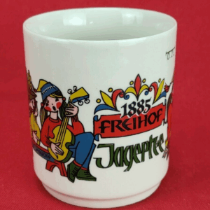 Freihof Jagertee (Austrian) Coffee Tea Cup Mug RARE! Apulum Made in Romania