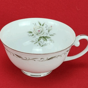 Romance Diamond China Coffee/Tea Cup With Rose Design Inside Made in Japan