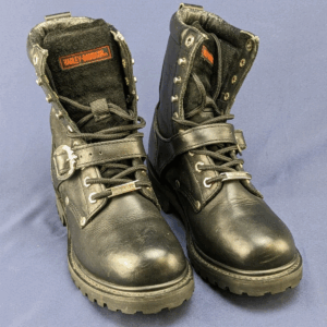Vintage Harley Davidson Black Leather Boots Sz 8 Riding Boots