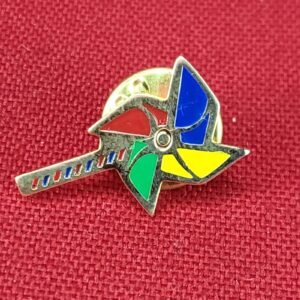 Enamel Pin - Colorful Pinwheel Toy Red Green Yellow Blue Gift Badge Lapel