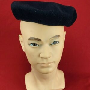 Vintage French Beret Basque Hat IMPERATOR Wool Navy Blue Size 9 1/2 54CM France