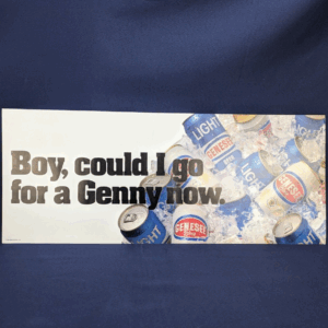 Vintage 90s Genesee Genny Light Beer Advertisement Poster GBCO Rochester NY