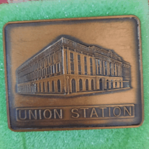 Lake Placid Olympics - 1980 - Utica NY Union Train Station Souvenir Brass Medal