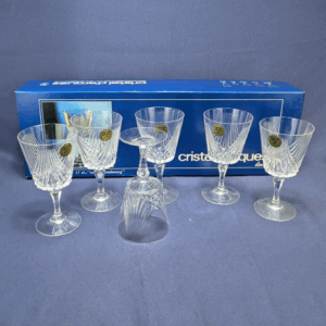 Chantilly Parfait Wine Glasses, Cristal D’Arques Arc Made in France Set Of 6