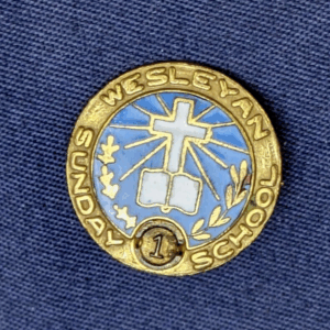 Vintage Wesleyan Sunday School Religious Award Lapel Pin