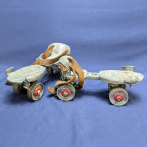 Vintage Wards Speedline Metal Roller Skates Dreadnaught Wheel