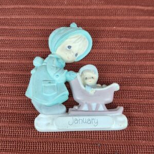 1990 Samuel J. Butcher Enesco Refrigerator Magnet - Vintage - January