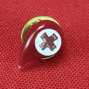 Blood Drop Blood Donation Vintage Lapel Pin Ballou Reg'd 130 years