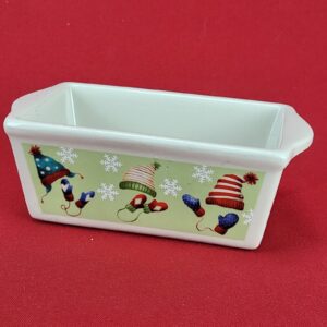 NANTUCKET Mini Loaf Bread Stoneware Baking Dishes - Happy Holidays