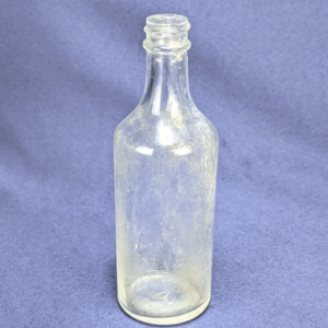 Vintage Condiment Clear Glass Bottle with Restricted Flow No Lid 1950s