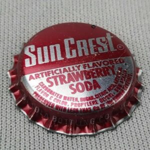 Vintage Sun Crest Strawberry Soda Cork Lined Soda Pop Cap
