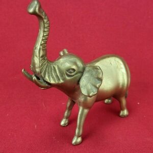 Vintage DACO TRADING Solid Brass Elephant Figurine Cinnaminson N.J. ~ Taiwan
