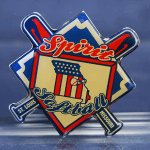 Vintage SPIRIT SOFTBALL Lapel Hat Pin Backs Button Youth Ball ST. LOUIS MISSOURI