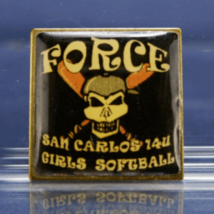 San Carlos Force Girls Fastpitch Softball Lapel Hat Pin Enamel Opeiu USA Made