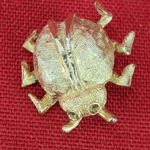 Gold Tone Beetle/Lady Bug Lapel Badge Clothes DIY Backpack Decor Pin
