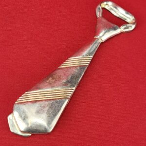 Vintage Princess House Silver Plated Neck Tie Bottle Opener Made in Italy