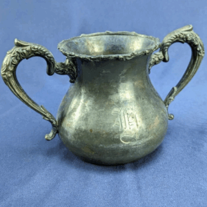 Antique Apollo Silver Co. Sugar Pot - Quadruple Plate, Customized Initials #1249