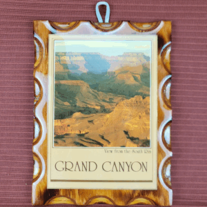 Vintage/Retro Decoupage Wood Plaque of Grand Canyon Souvenir