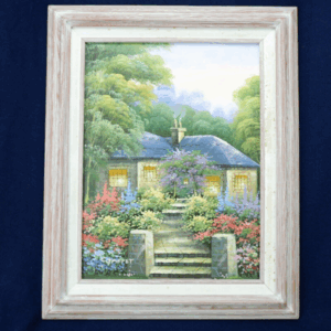 C. Jaffey Cottage in Spring Painting (Oil on Canvas) (16.5" x 21")