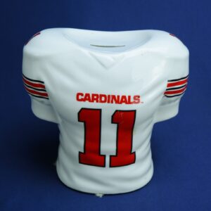 1990 CERAMIC JERSEY NFL CARDINALS COIN BANK 11 GEERLINGS GREENHOUSE INC.