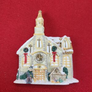 Vintage 1995 House Of Lloyd Refrigerator Magnet Train Station Winter Christmas