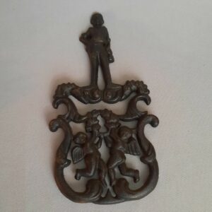 Vintage 1955 Cupid Design, J.Z.H. T-11 Trivet Pot Holder, Cast Iron