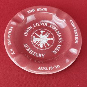 Onondaga Co. Volunteer Fireman Assn Convention Syracuse China Ashtray 1950