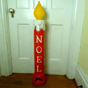 Vintage Christmas Noel Candle Blow Mold - Made in Canada