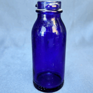 Bromo-Seltzer Cobalt Blue Emerson Drug Co. Baltimore MD Sample Size Bottle Lot