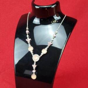 Vintage Dangle Drop Butterfly Rhinestone Fashion Jewelry Necklace