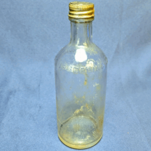 Antique Absorbine Jr 4 Oz Clear Glass Screw Top Bottle - W.F. Young Inc.