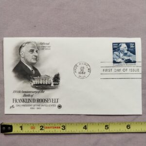 US SC # 1950 Franklin D.Roosevelt FDC-Artcraft Cachet 1982 First Day Cover Stamp