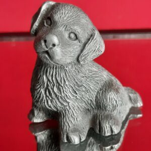 Rawcliffs 1982 Pewter Puppy Figurine