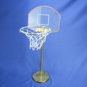 Vintage Desktop Brass Plated Basketball Hoop Ball