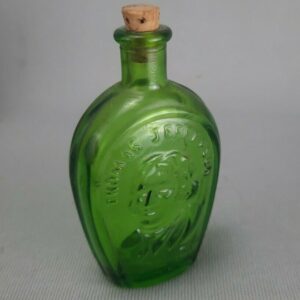 Vintage 70's THOMAS JEFFERSON Wheaton Miniature Glass Bottle w/Cork