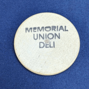 Vintage Memorial Union Deli One Buck Wooden Nickel