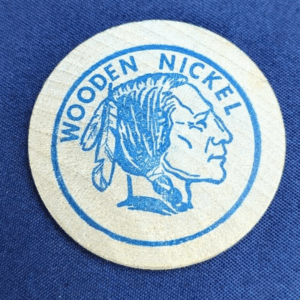 The Lane Drug Company 54th Anniversary Vintage Wooden Nickel