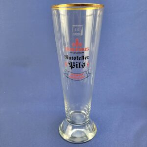 Vintage Brauhaus Pforzheim Ratsteller Pils Draft Bar Glass