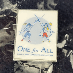 One For All Davita New Teammate Orientation Pin Pinback #30165 NIP