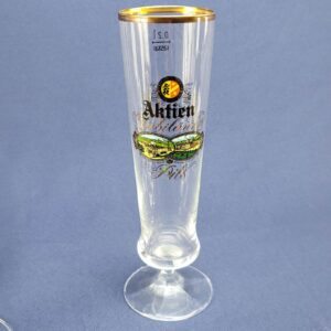 Vintage Aktien Pilsner Draft Bar Stemmed Beer Glass - Home Bar Decor 0.2 Liter