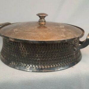 Vintage Silver on Copper Chased Sheffield Reproduction No. 417 w/Lid Serving