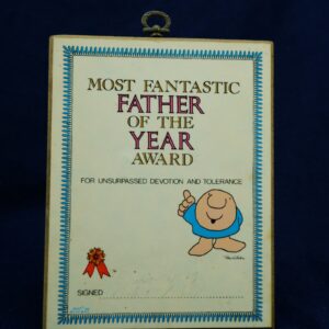 Vintage 1980's Ziggy Wall Plaque Father of the Year Award by Tom Wilson 8x6