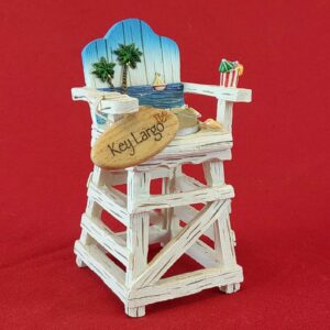 Vintage Resin Tea Light Candle Holder Lifeguard Chair - Key Largo Souvenir