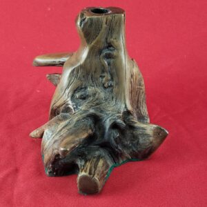 MCM Rustic Farmhouse Decor Cypress Tree Root Wood Candle Stick Holder Felt Base