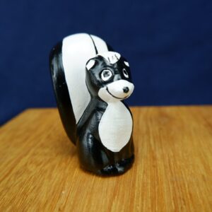 Vintage 1980's Duncan Enterprises Ceramic Skunk Figurine