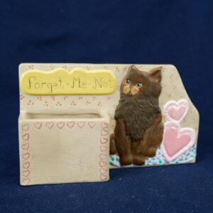 OTAGIRI CERAMIC COUNTRY DUCKS NOTE PAPER PEN OR PENCIL HOLDER "Forget me Not"