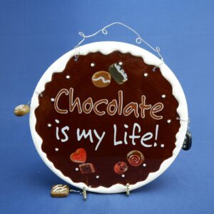 Vintage Chocolate is my way of Life Vintage Wall Hanging Ceramic Trivet by Ganz