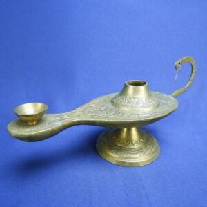 Oil Lamp Small Vintage Brass Handmade Aladdin Lantern Art Decor Rare Collectible