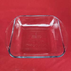 Vintage Anchor Hocking 8.5" x 8.5" Glass 2 Square Quart Baking Cass Dish